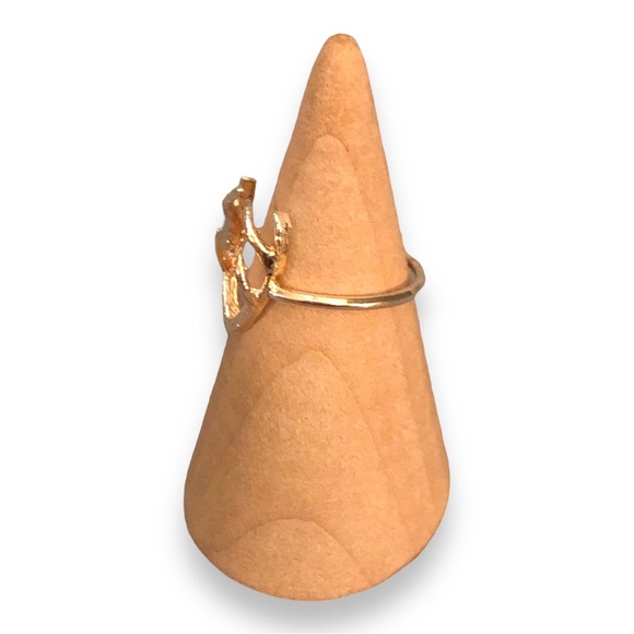 Silver tone antler ring - Picture 2 of 4